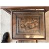 Image 5 : Set of 4 Carved Wooden Nesting Tables 18" x 13" x 26" (largest)