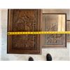 Image 8 : Set of 4 Carved Wooden Nesting Tables 18" x 13" x 26" (largest)