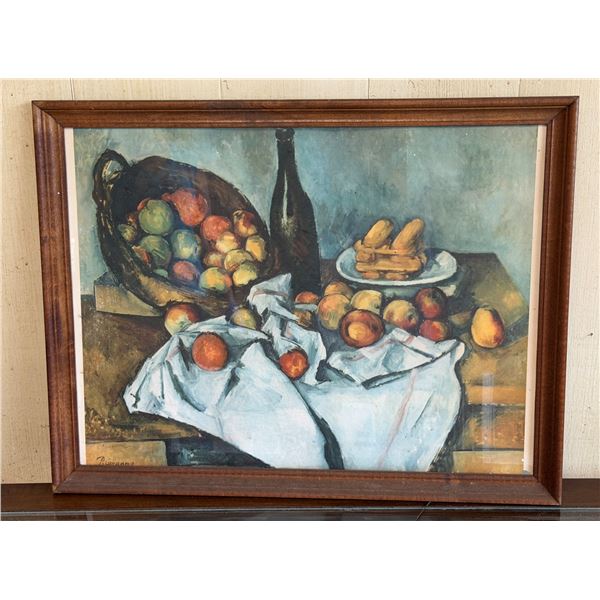 Reproduction of The Basket of Apples Artwork 26" x 20", Framed