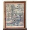 Image 1 : Landscape Artwork by Pissarro (?) 20" x 26", Framed