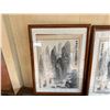 Image 3 : Qty 3 Asian Artworks w/ Calligraphy, Misc Sizes, Framed