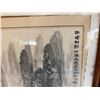 Image 5 : Qty 3 Asian Artworks w/ Calligraphy, Misc Sizes, Framed