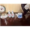 Image 3 : Wooden Plant Stand, 3 Vases, Pitcher & Clock, Misc Sizes