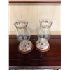 Image 2 : Qty 2 Franklin Mint Les Fruit de Provence Candle Holders w/ Hurricane Glass 10"H