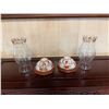 Image 3 : Qty 2 Franklin Mint Les Fruit de Provence Candle Holders w/ Hurricane Glass 10"H