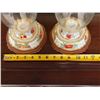 Image 6 : Qty 2 Franklin Mint Les Fruit de Provence Candle Holders w/ Hurricane Glass 10"H