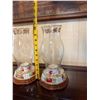 Image 7 : Qty 2 Franklin Mint Les Fruit de Provence Candle Holders w/ Hurricane Glass 10"H