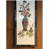 Image 4 : Qty 4 Asian Wall Panels w/ 3D Carved Vase & Floral Arrangements 12" x 36"