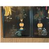 Image 4 : Asian 4-Panel Folding Screen w/ Figures & Pagoda 48" x 36"