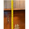 Image 11 : Wooden 2-Door Cabinet w/ Asian Characters & Inside Shelf 38" x 20" x 29"H