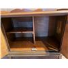 Image 3 : Wooden 2-Door Cabinet w/ Asian Characters & Inside Shelf 38" x 20" x 29"H