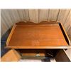 Image 4 : Wooden 2-Door Cabinet w/ Asian Characters & Inside Shelf 38" x 20" x 29"H