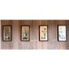Image 1 : Qty 4 Asian Wall Panels w/ 3D Carved Vase & Floral Arrangements 20"L