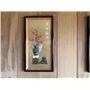 Image 5 : Qty 4 Asian Wall Panels w/ 3D Carved Vase & Floral Arrangements 20"L