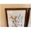 Image 4 : Qty 2 Asian Floral Artwork w/ Maker's Mark & Characters