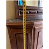 Image 8 : Wooden Cabinet w/ 4-Doors, Stone Top & Wall Mirror 39" x 13.5" x 30"H (49" Mirror)
