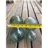 Image 4 : Qty 4 Japanese Glass Fishing Floats, Misc Sizes