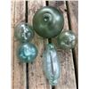 Image 1 : Qty 5 Japanese Glass Fishing Floats, Misc Sizes