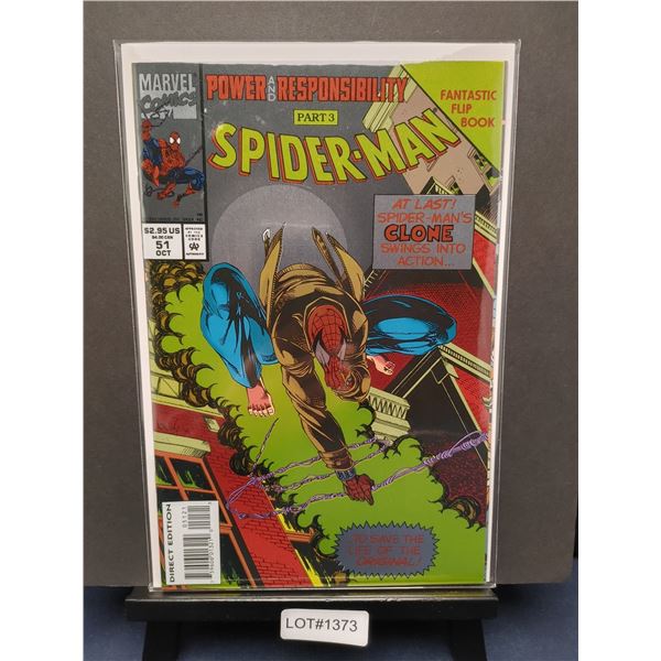 Spider-Man #51 (1994) (KEY) Identity of Ben Reilly Revealed. Foil Cover Flipbook