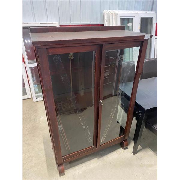 38x 58 INCH WOODEN DISPLAY CABINET