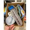 Image 1 : BOX LOT BABY PLATES, ETC
