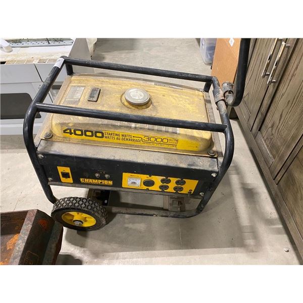 4000WATT CHAMPION GENERATOR -USED NEEDS CARB WORK