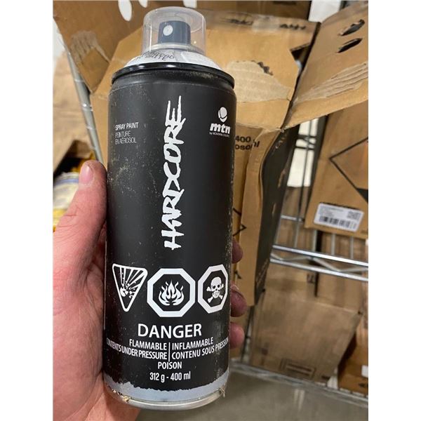 6 CANS OF WHITE SPRAY PAINT
