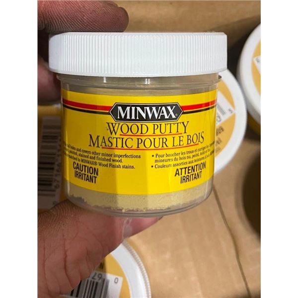 6 SMALL CONTAINERS OF MINWAX WOOD PUTTY