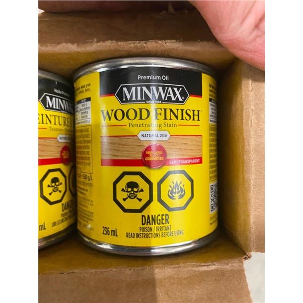 4 CANS OF MINWAX WOOD FINISH- NATURAL