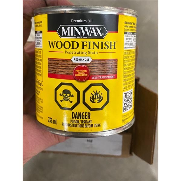 4 CANS OF MINWAX WOOD FINISH- RED OAK