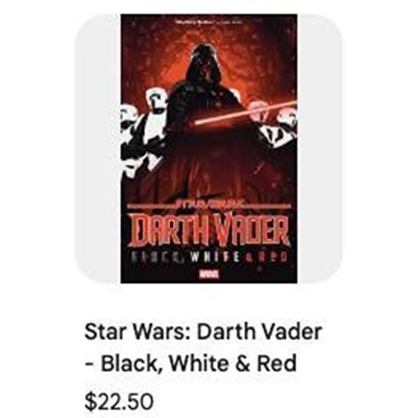 Star Wars Darth Vader Black White & Red