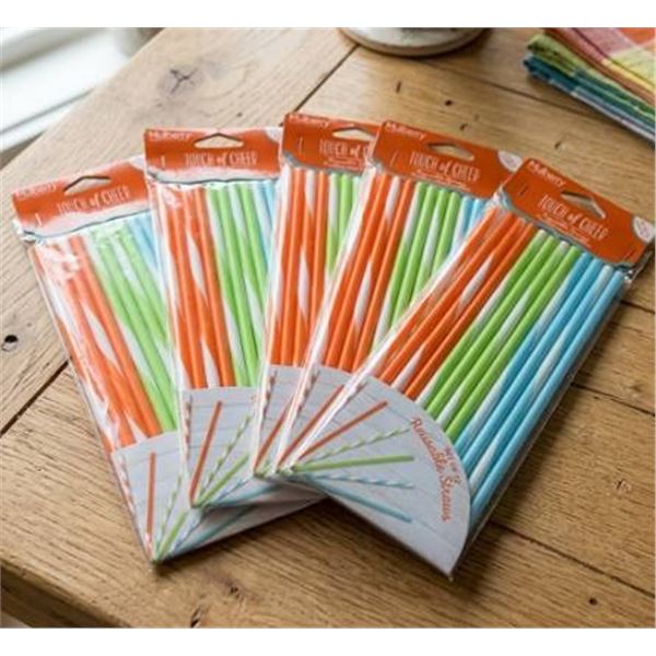 Mulberry 12-Piece Reusable Straws Set