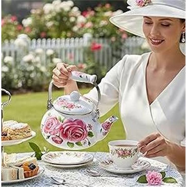 Hiceeden 2.5L Enamel Tea Pot