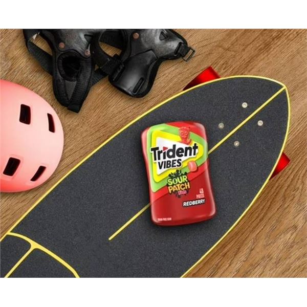 Trident Vibes Sour Patch Kids Gum Redberry 6-