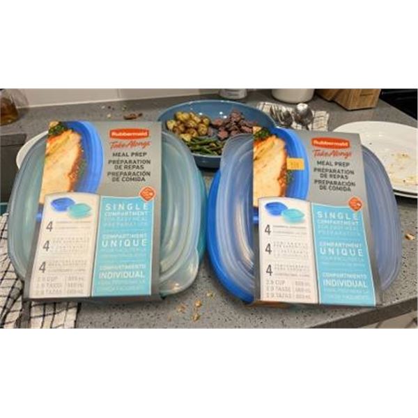 Rubbermaid Meal Prep Containers, 8 Pack