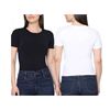 Image 1 : Tahari Ribbed Cotton Short Sleeve T-Shirts L
