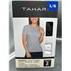 Image 2 : Tahari Ribbed Cotton Short Sleeve T-Shirts L