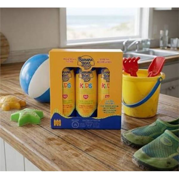 Banana Boat Kids SPF 50 Sunscreen 3-Pack