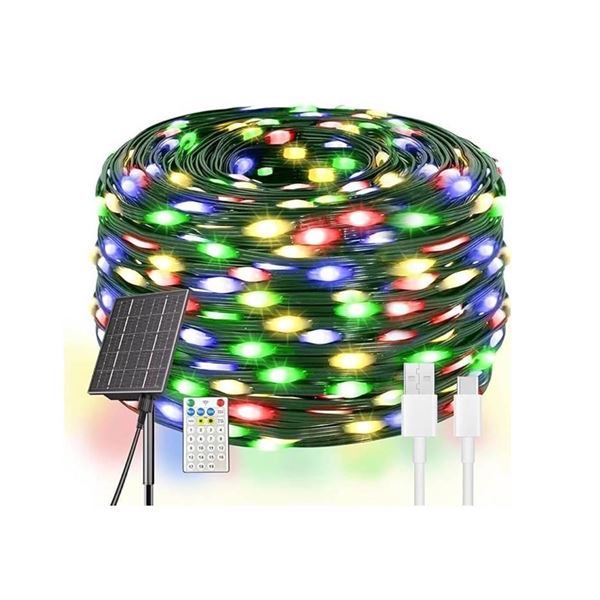 640 LED Solar Christmas String Lights
