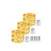 Image 1 : 3 Pack Outdoor Fairy Lights 33ft 100LED
