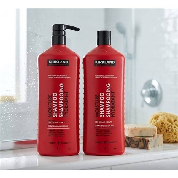 Kirkland Moisture Shampoo, 2 Bottles, 1L Each
