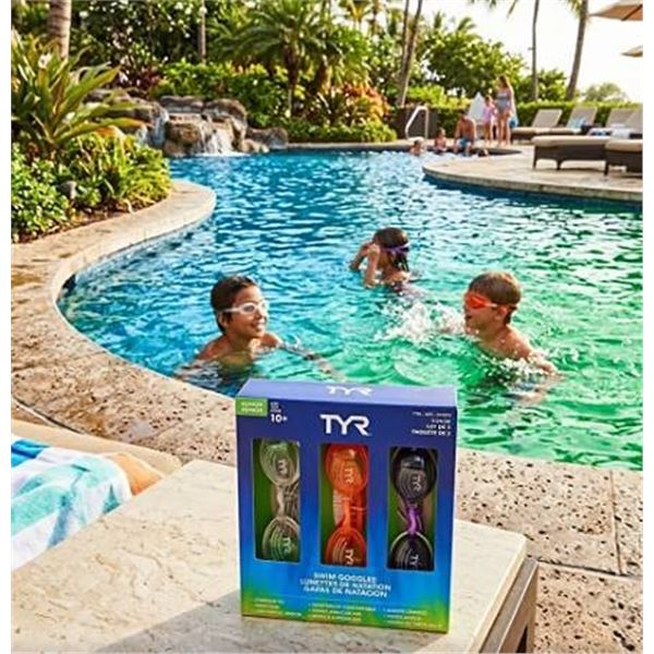 TYR Junior Swim Goggles 3-Pack