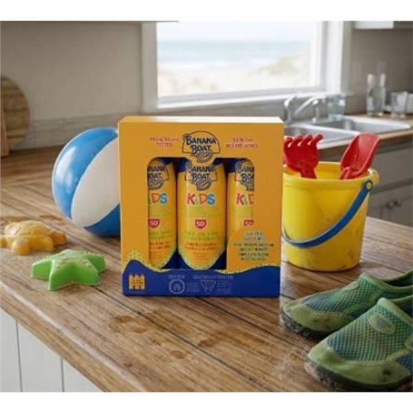 Banana Boat Kids Sunscreen Lotion SPF 50+ 3pk