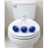 Image 1 : 3 White and Blue Toilet Brushes