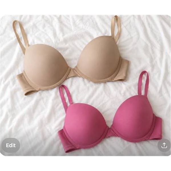 Calvin Klein 2 Pack Push Up Plunge 34B