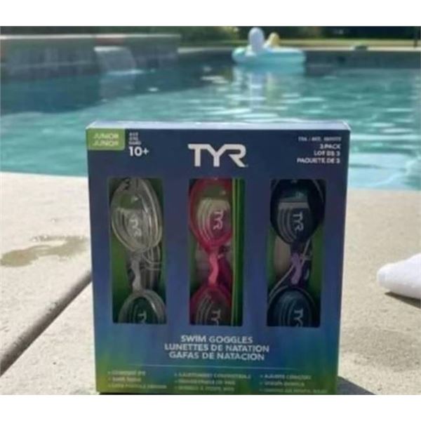 TYR Junior 3-Pack Swim Goggles