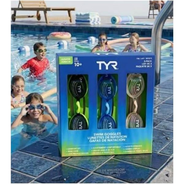 TYR Junior Swim Goggles 3-Pack
