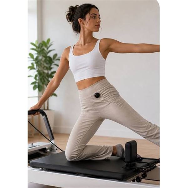 LARGE - FWD Beige High Waist Pants