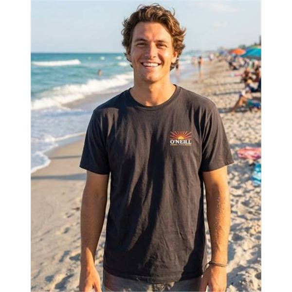 O'Neill Sun Supply Black T-Shirt, Size Large