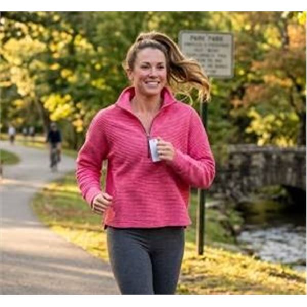 Sweaty Betty Pink Textured Pullover, XL